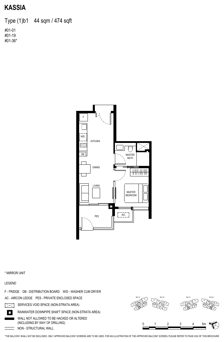 1-Bedroom, Type (1)b1