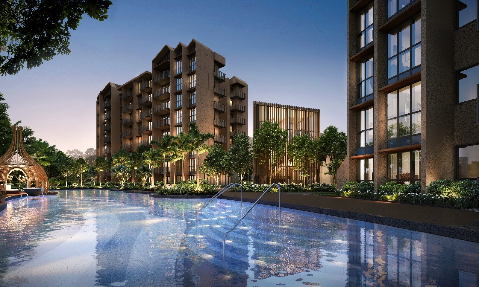 Kassia pool at dusk (artist’s impression)